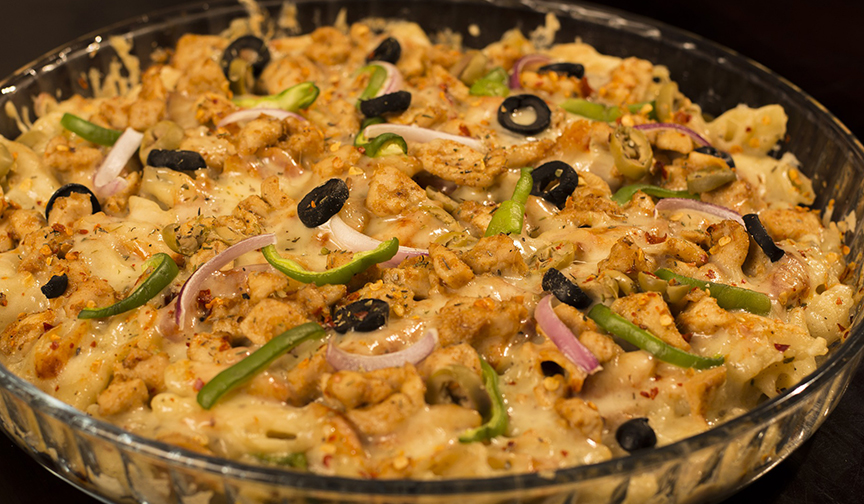 Home made pizza pasta