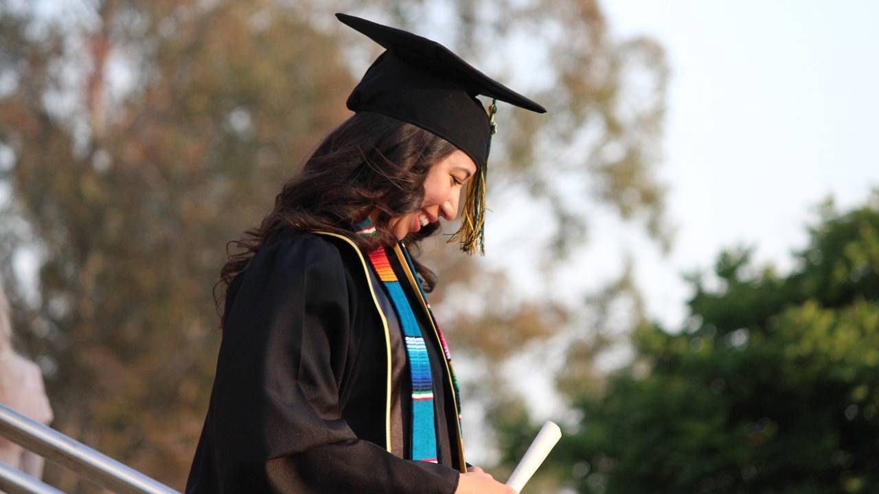 Loughborough academics student graduating 