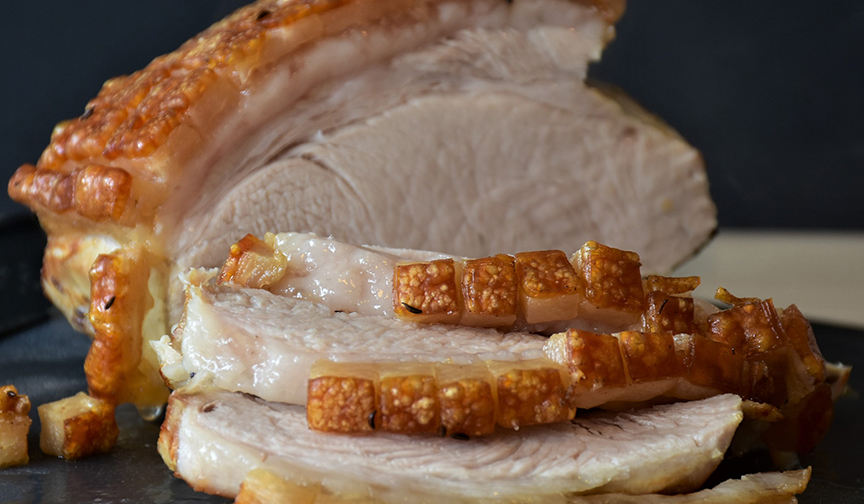 Pork cooked in slow cooker